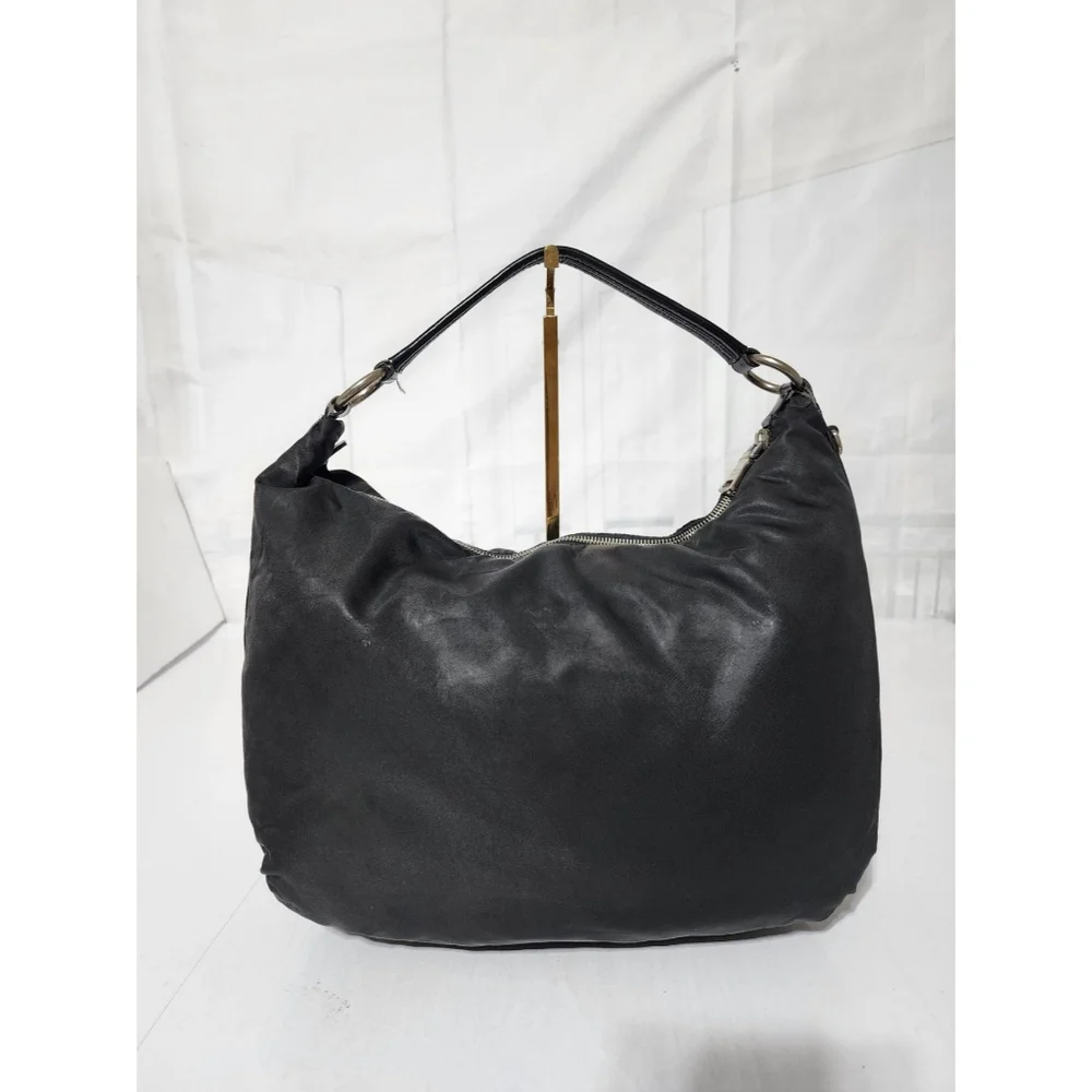 PRADA Tessuto Nylon Saffiano Sacca Shoulder Bag Black